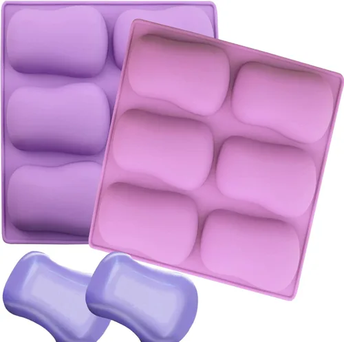 Miniatura 12 de Molde rectangular de silicona para jabón, moldes de jabón grandes de 4 onzas para hacer jabón, molde de silicona rectangular para jabón Molde