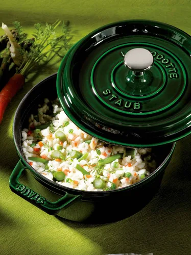 Miniatura 4 de Staub olla de hierro cocotte redonda de 6-1/4 cuartos de galón, Albahaca