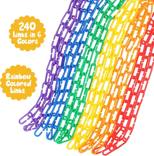 Miniatura 4 de Aizweb Juego de 240 ganchos de plástico con clips en C, kit de actividades de conteo y enlace, juguetes sensoriales para niños pequeños, desarrolla