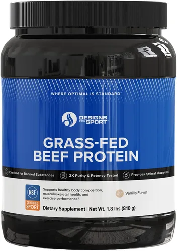 Miniatura 9 de Designs for Sport Proteína de carne en polvo – Certificado NSF para proteína hidrolizada deportiva – altamente absorbible con aminoácidos