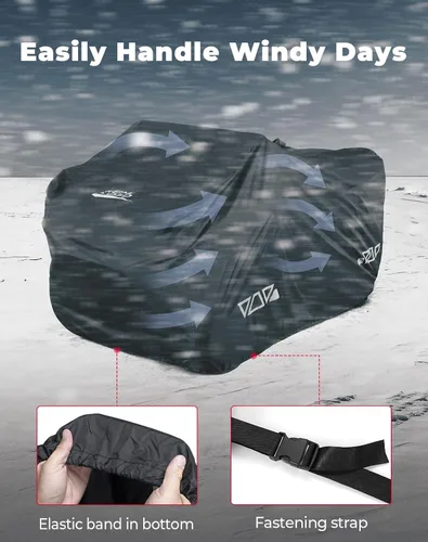 Miniatura 2 de KEMIMOTO Cubierta universal para cuatrimoto, impermeable de 4 ruedas, compatible con Polaris Sportsman 570/450 Fourtrax Can-Am Kawasaki CFMOTO, 82.7