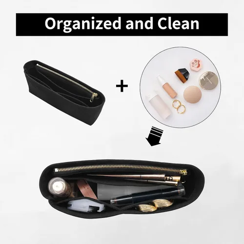 Miniatura 3 de Organizador de fieltro con cierre de cremallera, bolsa de hombro GG Marmont Matelasse, organizador de bolso de mano para mujer, bolsa