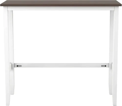 Miniatura 3 de P PURLOVE Juego de mesa de bar de 3 piezas, mesa de comedor de cocina rústica de altura de barra para 2, mesa de comedor rectangular con 2 sillas