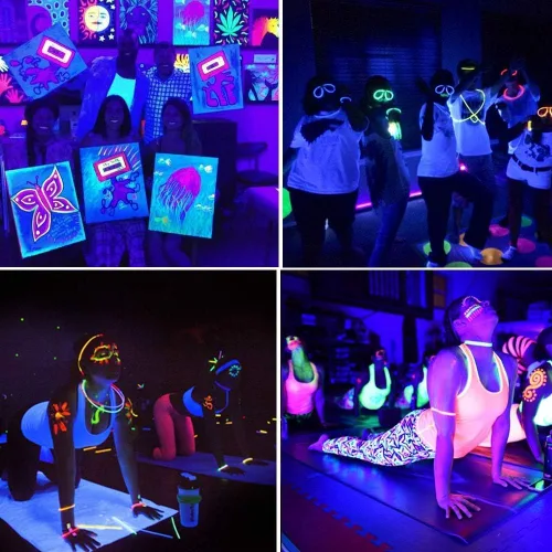 Miniatura 5 de Ontesik Kit de tira de luz LED negra de 50 pies, luz negra LED UV de 12 V, 900 LED adecuada para dormitorios familiares, fiestas, Halloween, fiestas
