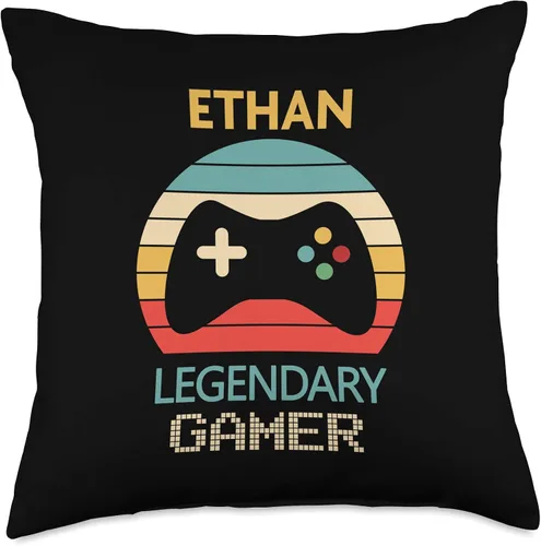 Miniatura 5 de Gamer Ethan - Cojín para decoración de juegos, 15.7 x 15.7 in, multicolor