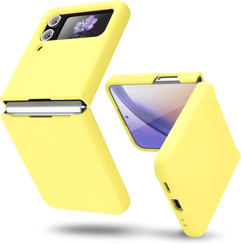 Miniatura 43 de oakxco Funda para teléfono Samsung Galaxy Z Flip 4, agarre de silicona líquida, bonita fina delgada cubierta de gel TPU de goma suave lisa