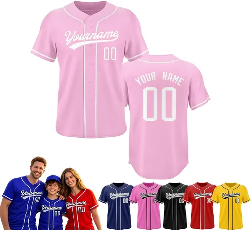 Miniatura 34 de Camiseta de béisbol personalizada, nombre del equipo, número de equipo, logotipo, camisetas impresas cosidas, uniformes deportivos, regalos