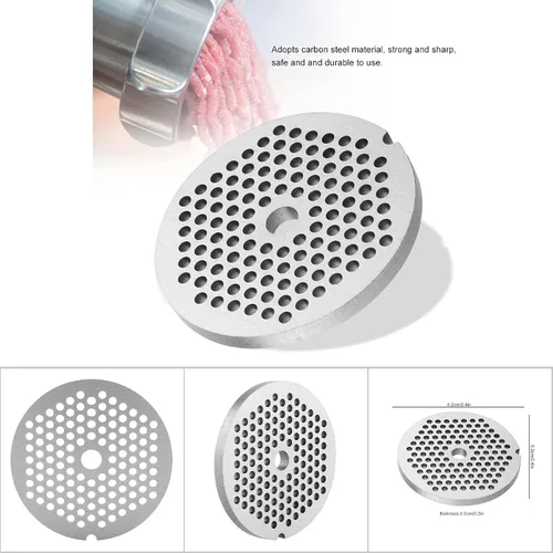 Miniatura 3 de Recambio para picadora de carne de disco de agujero de 0.118 in, placa trituradora de carne de acero inoxidable para accesorio de cocina