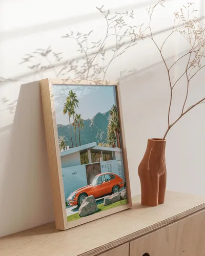 Miniatura 4 de HAUS AND HUES Póster retro vintage para automóvil, estampado clásico de Palm Springs, fabricado en los Estados Unidos, sin marco, 12 x 16 pulgadas