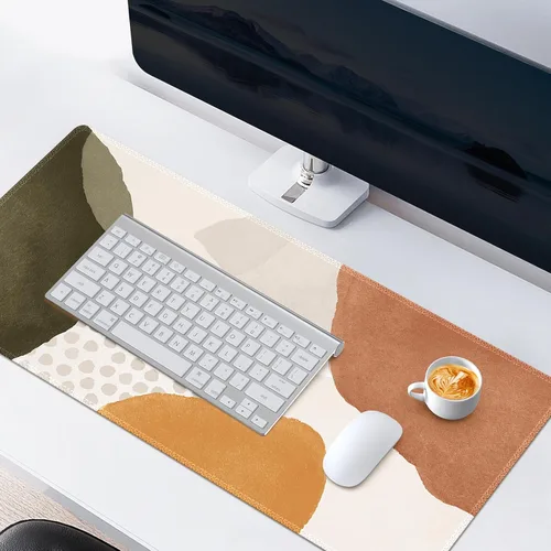 Miniatura 7 de HAOCOO Tapete de escritorio bohemio, alfombrilla de escritorio para computadora, alfombrilla grande para mouse para escritorio, alfombrilla de mouse
