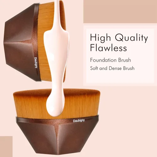 Miniatura 4 de Brocha de maquillaje para base de maquillaje Kabuki, con parte superior plana, para rubor facial y polvo líquido para mezclar líquidos, crema