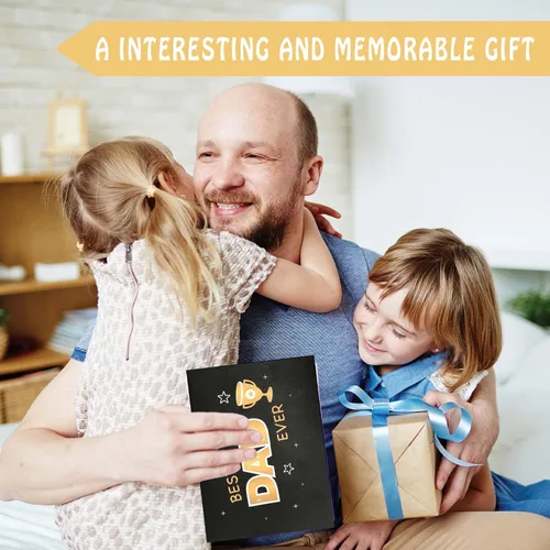 Miniatura 7 de Tarjeta emergente 3D para el día del padre, luces y música, mejor tarjeta de papá del mundo, tarjetas del día del padre, regalo del día del padre