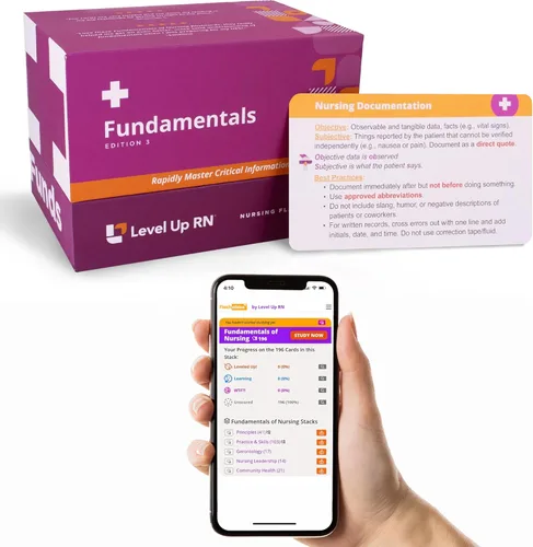 Tarjetas flash de fundamentos de enfermería - Sin pelusa - Solo información esencial para la escuela de enfermería - 2026-2027 NCLEX ATI HESI Review