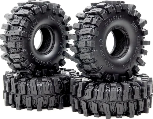 Miniatura 7 de HOBBYSOUL 1.0 Neumáticos de 70mm de Alto Todo Terreno Super Suave Pegajosos para Neumáticos de Barro para RC Crawler 1/24 SCX24 1/18 TRX4M