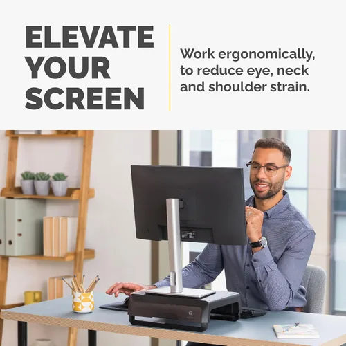 Miniatura 2 de Fellowes Breyta - Soporte ergonómico de altura ajustable para monitor y portátil, color negro