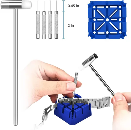 Miniatura 4 de Kit de herramientas de extracción de eslabones de reloj kit de reparación de EasyTime Watch con herramienta de correa de reloj, herramienta