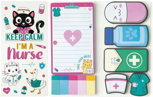 Miniatura 60 de B1ykin Lindo Conjunto de Notas Adhesivas - Bloc de Notas Autoadhesivas con Forma de Videojuego de Subir de Nivel, 550 Hojas de Páginas de Memo