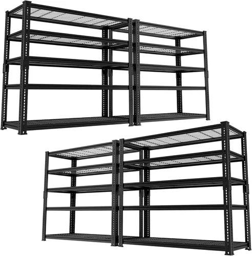 Miniatura 18 de Estantes de almacenamiento resistentes, 60 pulgadas de largo x 24 pulgadas de ancho x 60 pulgadas de alto, carga 2640 libras, estante industrial
