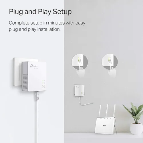 Miniatura 2 de TP-Link AV1000 Powerline Ethernet adaptador (TL-PA7017) - Puerto Gigabit, enchufe y reproducción, Ethernet sobre potencia, tamaño nano, ideal