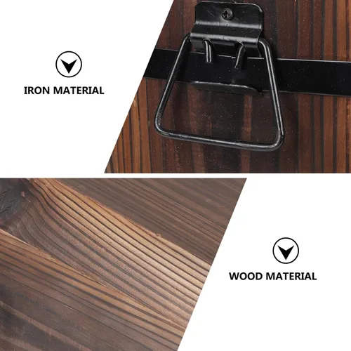 Miniatura 9 de Happyyami Maceta de madera, maceta rústica para decoración interior y exterior, 9.4x6.7 in