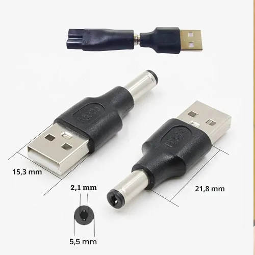 Miniatura 8 de Cable de alimentación 5V Cargador de repuesto El adaptador USB es adecuado para una variedad de peluqueros eléctricos, afeitadoras, purificadores