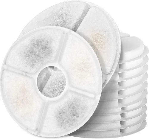 Miniatura 8 de Filtros de fuente de agua para gatos/mascotas, juego de 12 piezas, paquete de 8 filtros de repuesto para 81 oz/2.4 L, 3 sistemas de filtración con 4