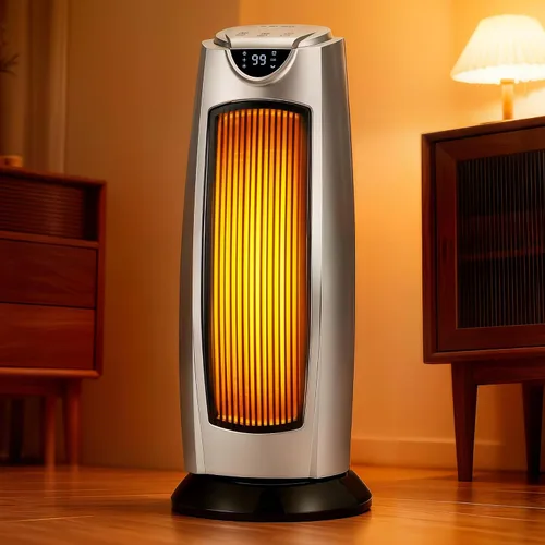 Uthfy Calentador de espacio para uso en interiores, 1500 W y calentamiento rápido, calentador portátil con control remoto, temporizador de 24 horas,