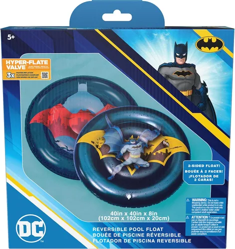 Miniatura 7 de Swimways DC Batman - Barco reversible, flotadores inflables de piscina y juguetes de piscina para niños, accesorios de piscina y artículos