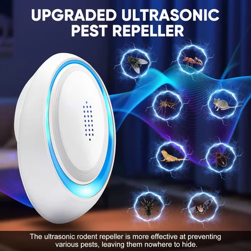 Miniatura 3 de Repelente ultrasónico de plagas para interiores, repelente de ratones para cucarachas, roedores, ratones, mosquitos, ratones, arañas, hormigas