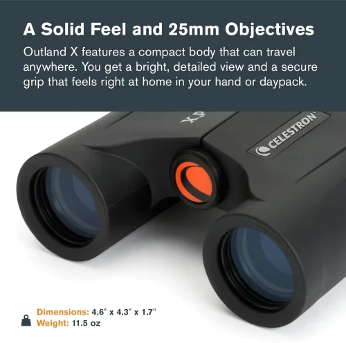 Miniatura 2 de Celestron Outland X Binoculares, color negro
