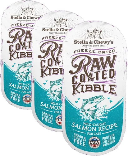 Miniatura 18 de Stella & Chewy's Comida para Gatos con Recubrimiento Crudo - Croquetas Altas en Proteínas, Sin Granos con Salmón de Captura Silvestre - Soporte