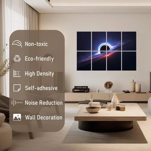 Miniatura 3 de FurnoFlexArt Paneles Acústicos Artísticos Azulejos Decorativos para Habitación Paneles de Espuma Insonorizante Absorbentes Amortiguación de Ruido