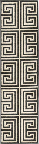 Miniatura 17 de Unique Loom Athens Collection - Alfombra clásica geométrica moderna con diseño de bordes, 3 pies 3 pulgadas x 5 pies 3 pulgadas, negro/beige