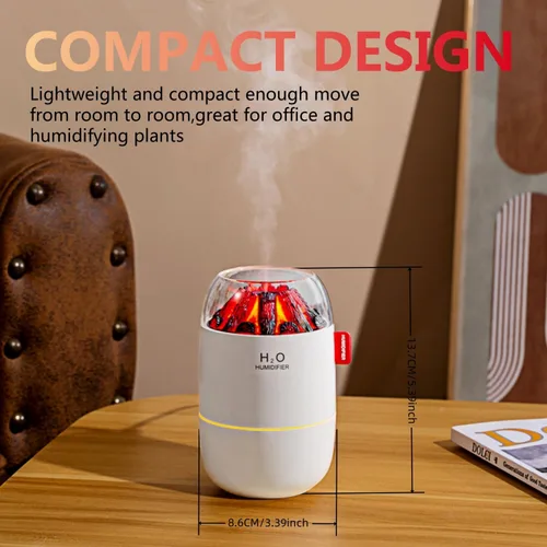 Miniatura 2 de Mini humidificador portátil, pequeña niebla fría, humidificador personal de escritorio para dormitorio de bebé, viajes, oficina, hogar, 2 modos