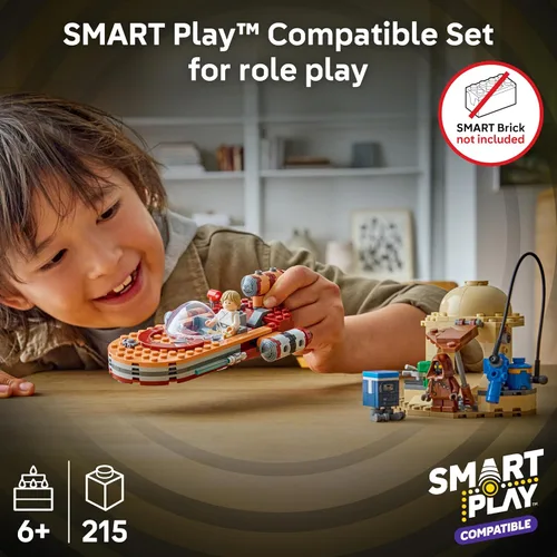 Miniatura 3 de LEGO Star Wars SMART Play: Luke's Landspeeder - Juguete de construcción para juego de acción - Set compatible con una etiqueta SMART y 2 minifiguras