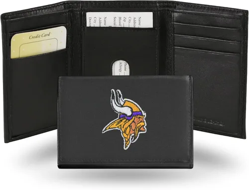 Miniatura 4 de Rico Industries NFL Football Embroidered Tri-fold Wallet