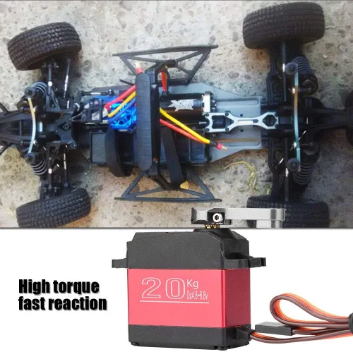 Miniatura 7 de RC Servo, 44.1 lbs 55.1 lbs Metal Gear High Torque Digital Servo para amantes de RC (44.1 lbs)