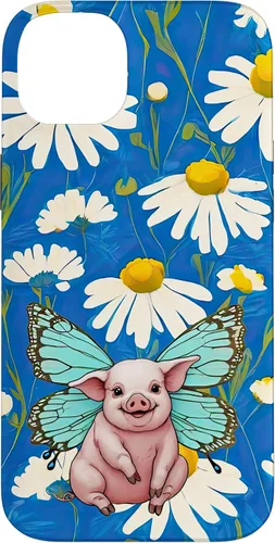 Miniatura 15 de Adorable pig piglet with butterfly wIngs daisy flower sweet Case for iPhone 12 mini