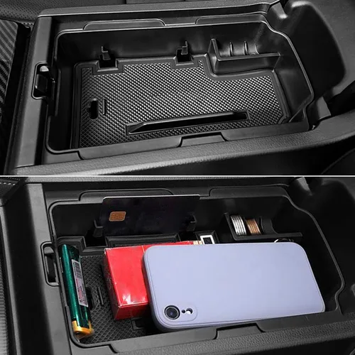 Miniatura 6 de HORRY Caja de almacenamiento para reposabrazos para Honda 2022 2023 Civic Hatchback/Sedan con consola central CVT, bandeja organizadora de bandeja
