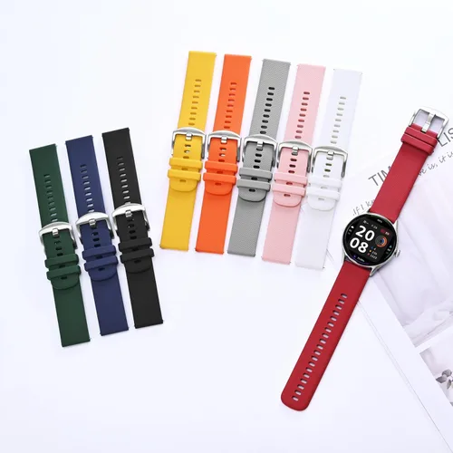 Miniatura 7 de Anbeer Correa de reloj de silicona de 0.630 in, 0.709 in, 0.787 in, 0.866 in, 0.945 in, 0.748 in y 0.827 in, correas de reloj de goma de liberación