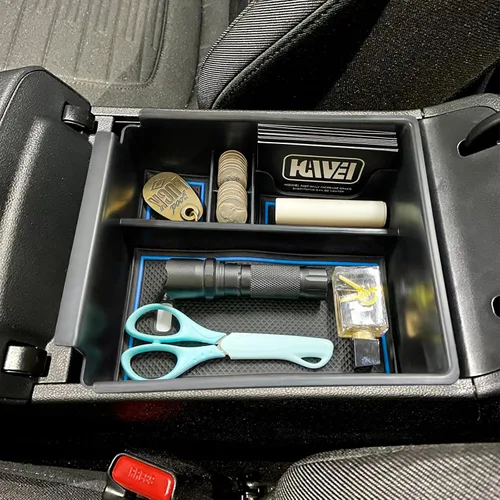 Miniatura 3 de HGWEI Organizador de consola central Compatible con Hyundai Tucson y Santa Cruz 2022-2024 & 2022-2026 Accesorios interiores Caja de almacenamiento