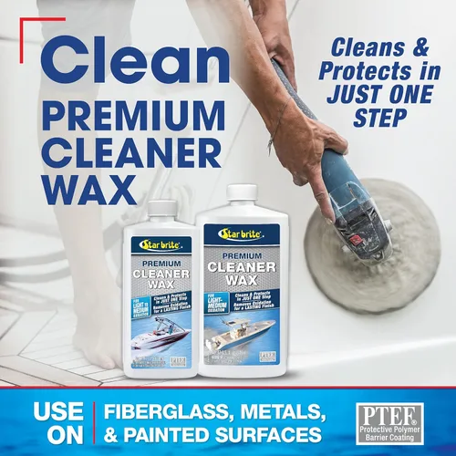 Miniatura 4 de STAR BRITE Cera limpiadora de un solo paso con protección UV, elimina la tiza y la oxidación de fibra de vidrio, metales y superficies pintadas