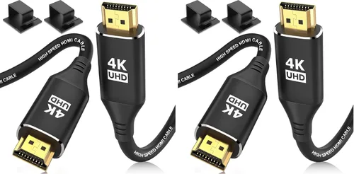 Miniatura 8 de Cables HDMI de 1 pie/1.0 ft, 4K @ 60 Hz en pared CL3 Cable HDMI 2.0 de alta velocidad HD blindado cable compatible con Roku TV/portátil/PC/HDTV y más