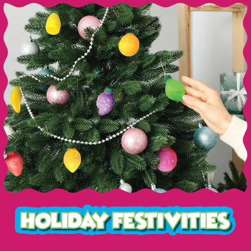 Miniatura 3 de 60 caramelos en polvo con forma de fruta, con tapas de agujeros para colgar para cuerdas decorativas, ideal para colgar en árboles de Navidad