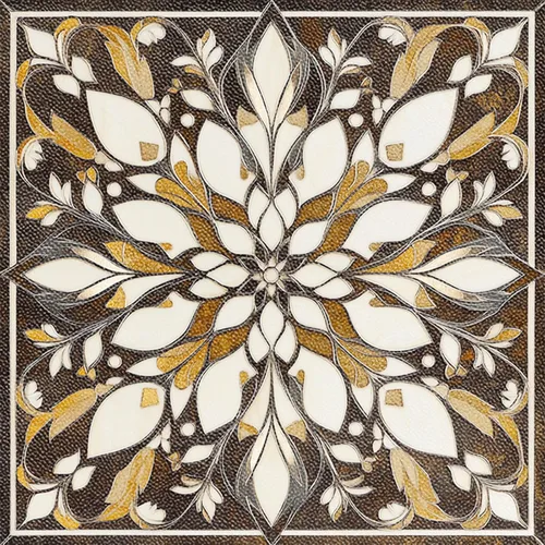 Miniatura 11 de IVN 10 PIEZAS 12x12 Pulgadas Azulejos de Piso con Patrón Floral Retro de Despegar y Pegar, Adhesivos Vinilo Desmontables y Autoadhesivos