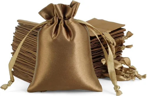 Miniatura 24 de Bolsas de regalo pequeñas de satén negro, 30 unidades de 3 x 4 con cordón, para aula de niños, boda, cumpleaños, graduación, recuerdos de fiesta