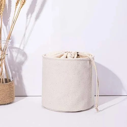 Miniatura 5 de Organizador de bolso alto para mujer, de lona, redondo, organizador de bolso, bolso organizador redondo para cosméticos, bolsa de maquillaje