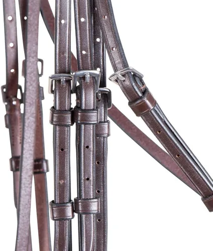Miniatura 6 de Joseph Sterling Kiesner Comfort Show Bridle para caballos Diseñada por Professional Trainer Corona Comfort Plus para facilidad Bandas
