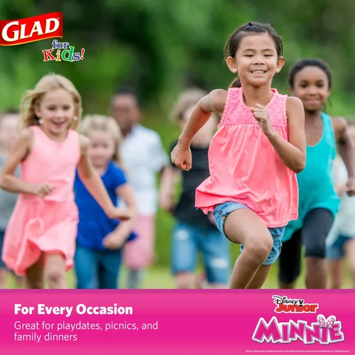 Miniatura 5 de Glad para niños Disney Mickey y amigos, cuencos desechables de papel para aperitivos, sin tapas, Minnie rosa - resistente, apto para microondas
