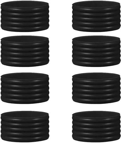 Miniatura 9 de 15 colores disponibles Buena elasticidad 8-45 piezas de raqueta de tenis/paletas de pickleball/squash anillo de silicona raqueta agarre bandas 8